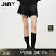 JNBY/江南布衣春夏短褲女休閑通勤拼接垂感簡(jiǎn)約短褲收緊腰女5N6E14810 001/本黑 M