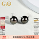 GiO珠寶 大溪地黑珍珠耳釘18K金耳飾GUILD孔雀綠生日禮物送女友 18K金 8-9mm微瑕