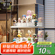 EACHY盲盒展示架收納盒透明防塵手辦玩具labubu泡泡瑪特展示盒-大號(hào)