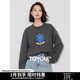 初語(yǔ)【插畫(huà)師聯(lián)名】花朵提花針織衫女2024年秋冬新款寬松柔暖毛衣 花灰色 S
