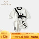 凡獵VOONLIE男童套裝秋裝2025新款嬰兒洋氣時(shí)髦衣服男寶寶衛衣褲子兩件套春秋 灰色 80 cm