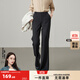 ESE-Y逸陽(yáng)微喇叭西褲女2025年秋季新款高腰顯瘦垂感直筒通勤灰色西裝褲 黑色 30