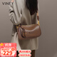 viney牛皮包包女包休閑斜挎枕頭包品牌單肩包生日禮物高級感送女友老婆