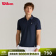 威爾勝（Wilson）官方夏季男士DAILY網(wǎng)球服運動(dòng)訓練吸濕速干短袖POLO衫 海軍藍-WM20056512DBC M /175/96A