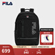 FILA 斐樂(lè )官方男士背包2025秋季新款時(shí)尚休閑雙肩包大容量電腦包 正黑色-BK XS