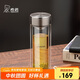 希諾雙層玻璃杯男士泡茶杯子車(chē)載水杯中秋禮品高檔禮盒XN-9103 410mL