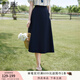 香影波西米亞度假風(fēng)藍色碎花襯衫女夏2025新款含亞麻圓領(lǐng)上衣小衫 藏青R85S737 半身裙 L 165/88A/110-125斤