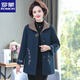 羅蒙（ROMON）中老年女裝媽媽裝毛呢外套新款洋氣高貴大衣中年秋冬加厚呢子上衣 藍色外套 2XL