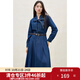 獨(dú)束大碼女裝胖mm顯瘦復(fù)古牛仔套裝2025春裝氣質(zhì)別致上衣高腰半裙 牛仔藍(lán)（上衣） XL (尺碼：3)