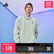 adidas情侶款寬松抓絨圓領(lǐng)長(cháng)袖衛衣套頭衫男女秋季阿迪達斯輕運動(dòng) 淺綠   L