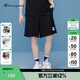Champion冠軍短褲男2024夏季新款美式運動(dòng)潮流棉黑色五分褲直筒休閑褲子男 黑色 L