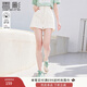 香影牛仔闊腿短褲女高腰2025夏季新款熱褲遮胯時(shí)尚洋氣a字休閑褲 米色 S