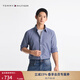 TOMMY HILFIGER【重磅牛津紡】秋冬男女純棉休閑度假風(fēng)格紋長(cháng)袖襯衫外套 寶藍格紋0MV S （推薦：120-135斤）
