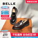百麗（Belle）張凌赫推薦海鷗樂福2.0版25秋新女商場(chǎng)款英倫皮鞋B5J1DCA5預(yù)售 【李蘭迪同款】棕色（4CM） 2.0 37