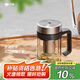 萬象（WANXIANG）玻璃杯V219手柄辦公杯雙層泡茶杯360ML商務(wù)辦公帶濾網(wǎng)水杯