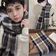 啄木鳥(niǎo)（TUCANO）圍巾男生潮流英倫格子圍脖冬季學(xué)生保暖圍巾男生學(xué)院風(fēng)氣質(zhì)百搭款 男士航海家【學(xué)院風(fēng)百搭】