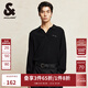 杰克·瓊斯（JACK&JONES）男裝秋冬新款時(shí)尚潮流百搭羊毛衫套頭毛衣靜奢風(fēng)POLO領(lǐng)針織衫男 E40 黑色 XL 185