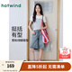 熱風(fēng)（Hotwind）女士牛仔短褲2025年夏季新款高腰港風(fēng)時(shí)尚牛仔中褲復古五分褲 06蘭色 28