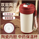 SMVP德國(guó)喝中藥保溫杯陶瓷內(nèi)膽裝泡中藥專(zhuān)用外帶便攜儲(chǔ)存中藥溫度顯示450ML復(fù)古紅【陶瓷內(nèi)膽+智能顯溫