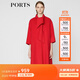 PORTS寶姿商場(chǎng)同款女裝秋季新品圓領(lǐng)假兩件毛呢外套LA9C054GZF030 櫻桃紅 XS (2)
