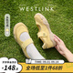 西遇運動(dòng)瑪麗珍鞋女2025新款秋季魔術(shù)貼休閑厚底芭蕾鞋黃色德訓鞋 黃色 （預售9月16日） 37 (235)