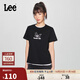 Lee25新品標準版圓領(lǐng)蝴蝶圖案印花女短袖T恤休閑潮流LWT0098704LE
