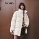 MO&Co.羽絨服RECTO設計師聯(lián)名高領(lǐng)啞光微皺肌理中長(cháng)款摩安珂 米白色 建議和客服確認尺碼哦 XS /155 建議和客服確認尺碼哦