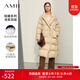 AMII女裝2025冬季新加厚長(cháng)款寬松西裝領(lǐng)大口袋暗扣開(kāi)襟羽絨服 卡其 （建議拍小1碼） L 165/88A
