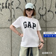 Gap男女裝2025純棉印花logo圓領(lǐng)修身短袖T恤美版856659 白色 XS 美碼 S亞洲碼175/88A