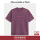 Abercrombie & Fitch男裝25秋新款美式復(fù)古棉質(zhì)寬松字母LOGO圓領(lǐng)短袖T恤175-5430 紫紅色 S (175/92A)