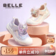 百麗童鞋女童小蝴蝶休閑鞋2025春季新款瑪麗珍鞋寶寶公主鞋紫色28