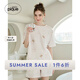 gelatopique25春夏新品女睡衣滿(mǎn)印小熊圓領(lǐng)短袖T恤PWCT251288 粉色 均碼