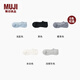 無(wú)印良品（MUJI）男式 合腳直角和紙混運動(dòng)船襪 男士短襪男款隱形襪淺口 DAC40A4S 淺藍色 25-27cm