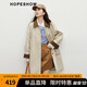 紅袖日系卡其風(fēng)衣春季2025新款女裝插肩寬松顯瘦撞色翻領(lǐng)氣質(zhì)長(zhǎng)外套 卡其038 M