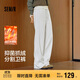 森馬（Semir）發(fā)熱抑菌抓絨抽繩分割寬松2025百搭闊腿褲女冬休閑褲109725127001