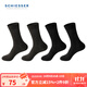 舒雅（Schiesser）男士襪子Becover系列莫代爾錦綸桑蠶絲男襪【4雙裝】E5/22345K 黑色+灰色 4雙 M 25-26cm