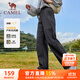 駱駝（CAMEL）加絨工裝女褲防風(fēng)防水傘兵軟殼休閑褲 C25CAYL6021 幻影黑 M