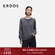 ERDOS 25秋冬圓領假兩件套衫親膚百搭絨毛混紡女針織衫 深灰 M 165/84A