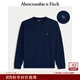 Abercrombie & Fitch經(jīng)典小麋鹿圖案男裝25秋冬新款棉質(zhì)寬松圓領(lǐng)長(cháng)袖T恤124-5565 海軍藍 S (175/92A)