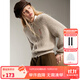 ELLE KIDS童裝 埃菲爾鐵塔刺繡插肩袖針織開(kāi)衫女童冬季老錢(qián)風(fēng)毛衣 淺灰色 150