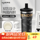 哈爾斯（HAERS）大容量保溫杯陶瓷內膽水杯咖啡杯辦公吸管男女送禮節日禮物 曜羽黑600ml【陶瓷內膽】