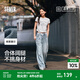 森馬森柔牛仔|森馬牛仔褲女時(shí)尚拖地褲顯腿長(cháng)2025新款春季闊腿褲簡(jiǎn)約 牛仔淺黃泥染80331【A款-四季常規】 L