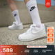 耐克空軍一號女子立體小胖勾運動(dòng)鞋透氣NIKE AIR FORCE 1 HF2014 100白/白/黑/金屬金 37.5
