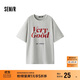 森馬（Semir）短袖T恤女中長款寬松字母潮流個性2025夏季吸濕速干109325100040