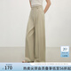 范思藍恩復古通勤寬松闊腿休閑褲女春季2025新款修身顯瘦褲子1250 淺灰綠 M