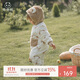乖奇熊寶寶連帽連體衣秋冬季保暖加厚嬰幼兒夾棉哈衣爬服抗菌外出服