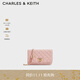 CHARLES&KEITH經(jīng)典菱格鏈條小方單肩斜挎包包女包生日禮物CK2-70160131 粉紅色Pink 小包