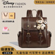 迪士尼（Disney）雙肩包女款2025年新款上班通勤大學(xué)生學(xué)院風(fēng)電腦背包生日禮物 學(xué)院風(fēng)雙肩包-棕色【雪兒掛件+禮盒】