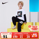 NIKE 耐克小童裝男童純棉長(cháng)袖T恤春秋兒童假兩件針織休閑上衣打底衫