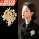 鹿珊伍胸針女秋冬高端精致時(shí)尚胸花高級感輕奢西裝毛衣大衣別針款 發(fā)財樹(shù)胸針【金色】